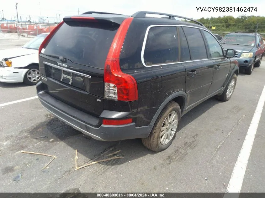 2008 Volvo Xc90 3.2 VIN: YV4CY982381462474 Lot: 40503611