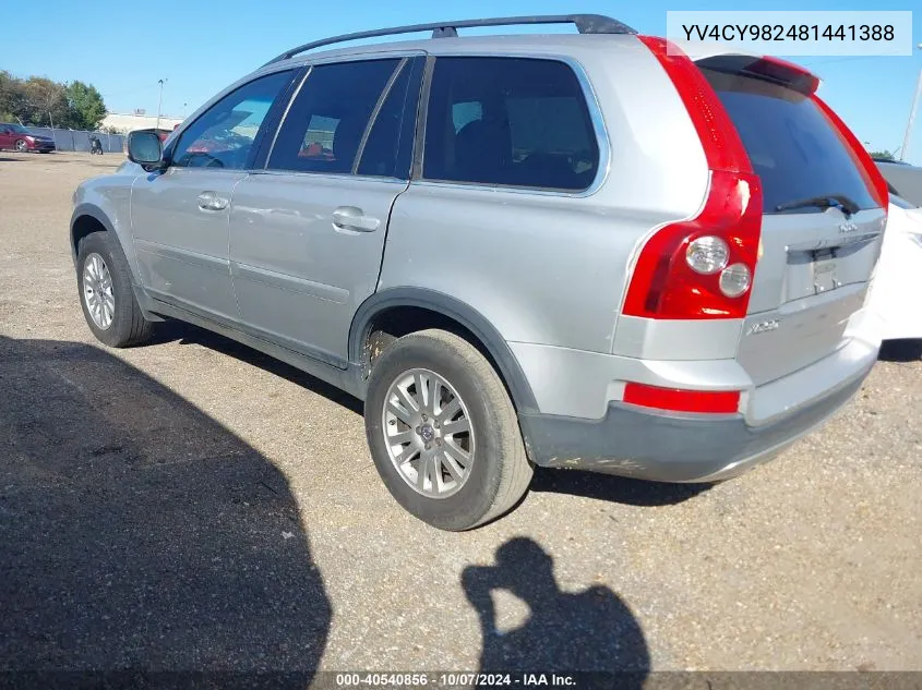 2008 Volvo Xc90 3.2 VIN: YV4CY982481441388 Lot: 40540856