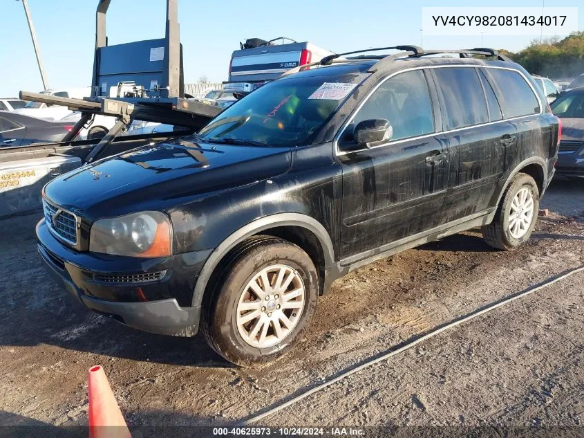 2008 Volvo Xc90 3.2 VIN: YV4CY982081434017 Lot: 40625973