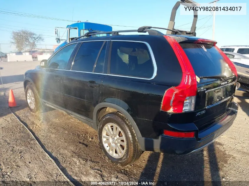 2008 Volvo Xc90 3.2 VIN: YV4CY982081434017 Lot: 40625973