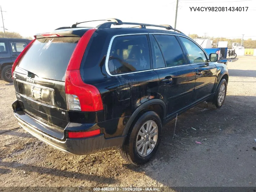 2008 Volvo Xc90 3.2 VIN: YV4CY982081434017 Lot: 40625973