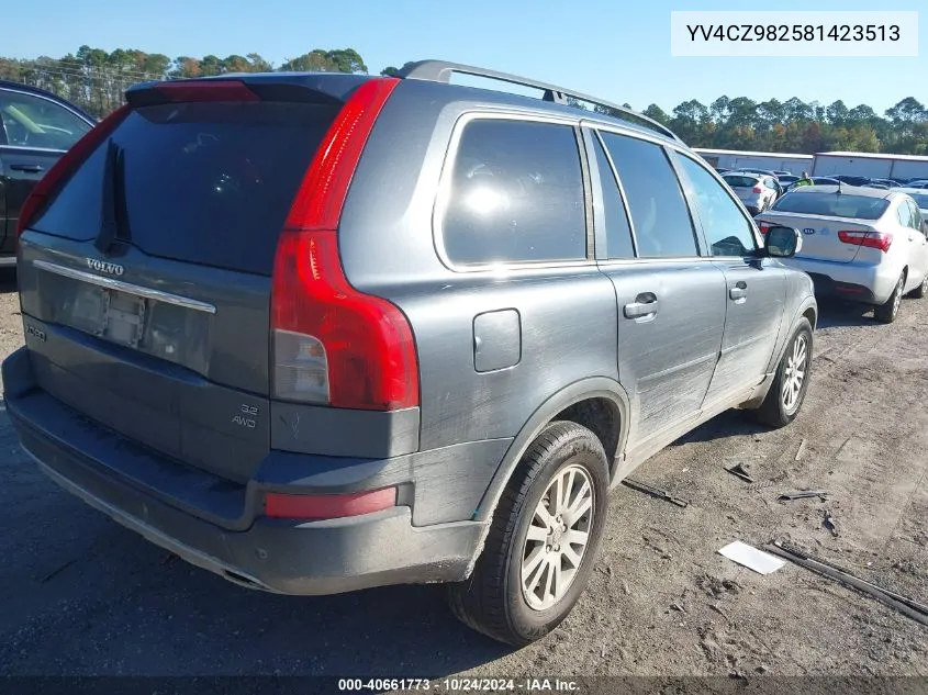 2008 Volvo Xc90 3.2 VIN: YV4CZ982581423513 Lot: 40661773