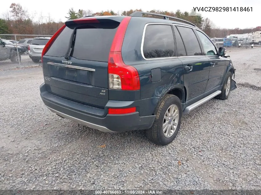 2008 Volvo Xc90 3.2 VIN: YV4CZ982981418461 Lot: 40756063