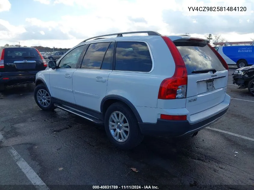 2008 Volvo Xc90 3.2 VIN: YV4CZ982581484120 Lot: 40831789