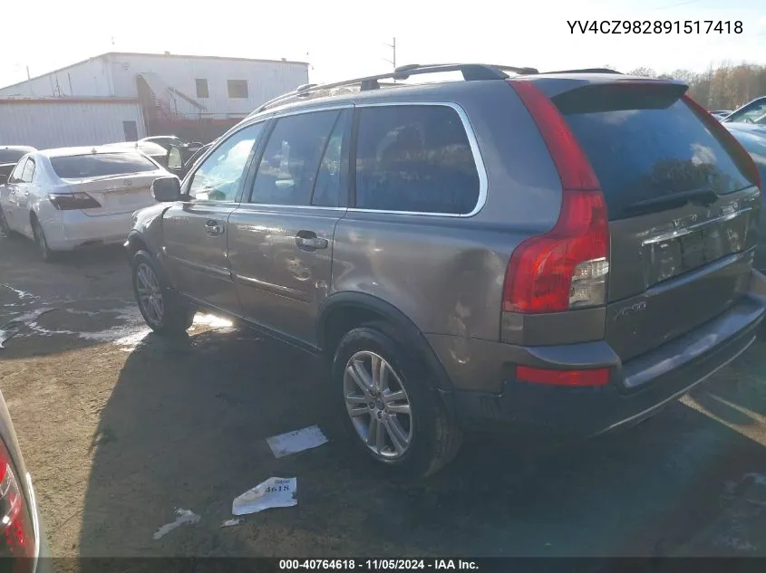 2009 Volvo Xc90 3.2 VIN: YV4CZ982891517418 Lot: 40764618