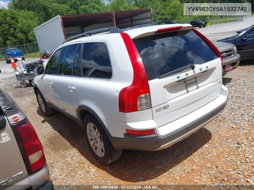 2010 Volvo Xc90 3.2 VIN: YV4982CY5A1532740 Lot: 39918838