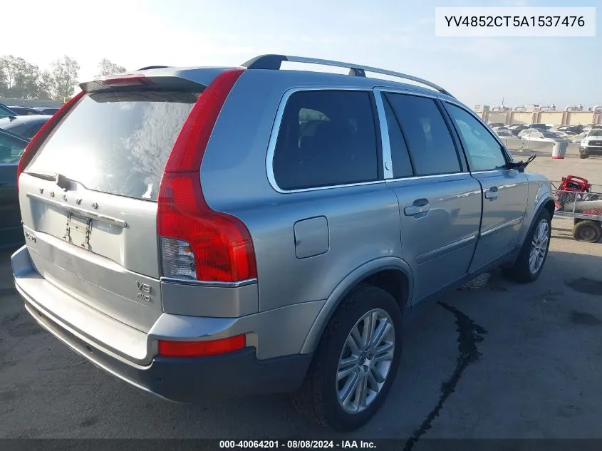 2010 Volvo Xc90 V8 VIN: YV4852CT5A1537476 Lot: 40064201