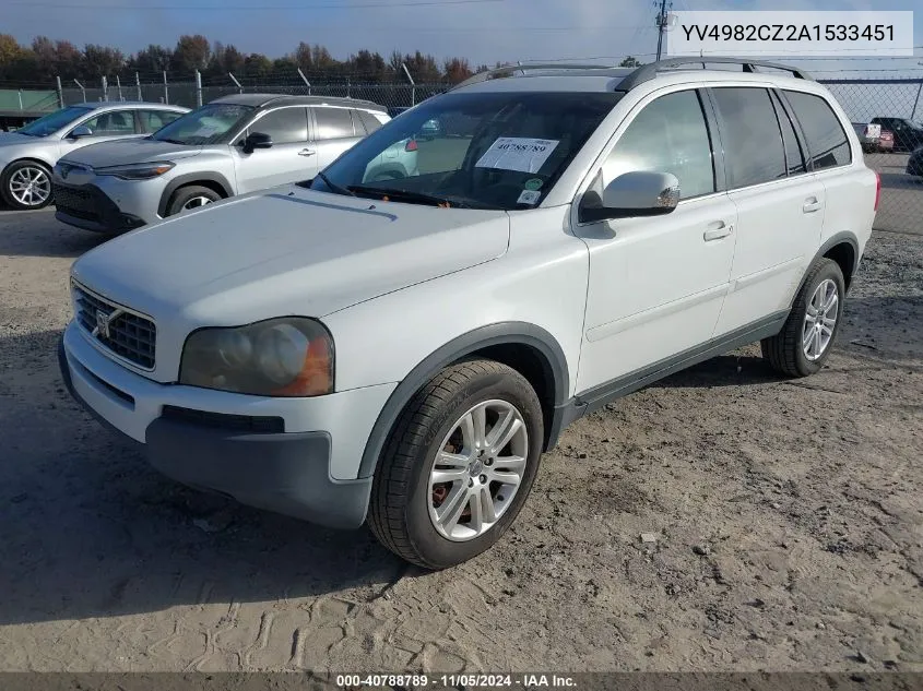 2010 Volvo Xc90 3.2 VIN: YV4982CZ2A1533451 Lot: 40788789