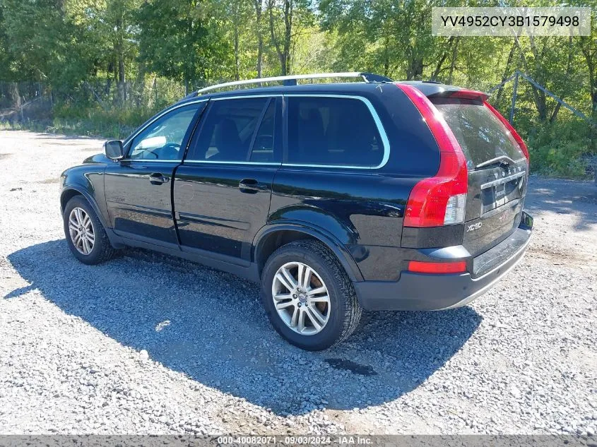 2011 Volvo Xc90 3.2 VIN: YV4952CY3B1579498 Lot: 40082071