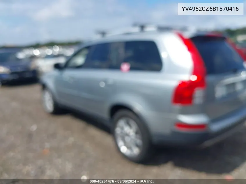 2011 Volvo Xc90 3.2 VIN: YV4952CZ6B1570416 Lot: 40261476