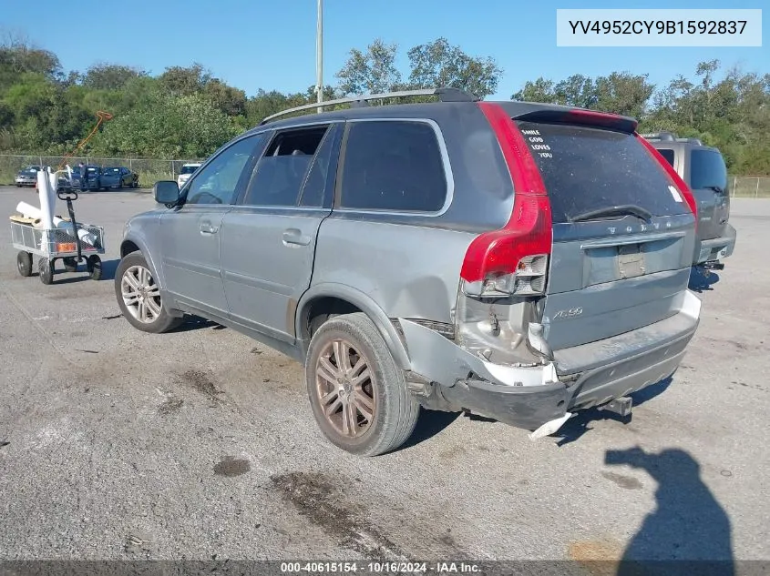 2011 Volvo Xc90 3.2 VIN: YV4952CY9B1592837 Lot: 40615154