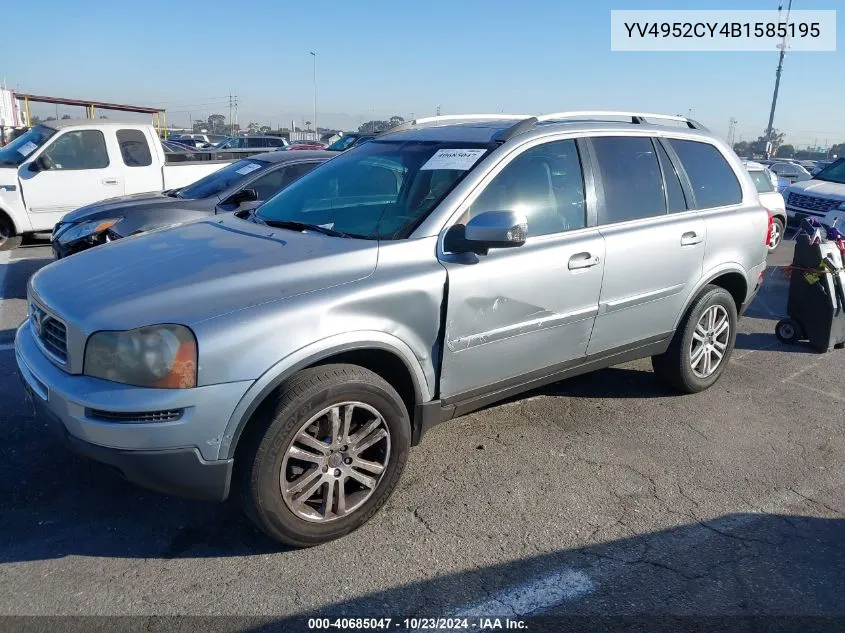 2011 Volvo Xc90 3.2 VIN: YV4952CY4B1585195 Lot: 40685047