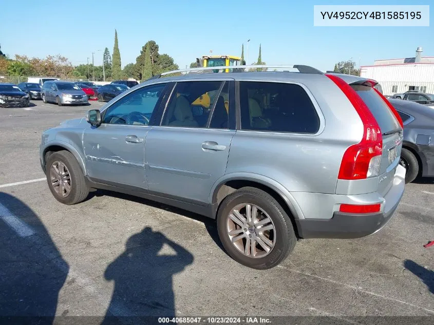 2011 Volvo Xc90 3.2 VIN: YV4952CY4B1585195 Lot: 40685047