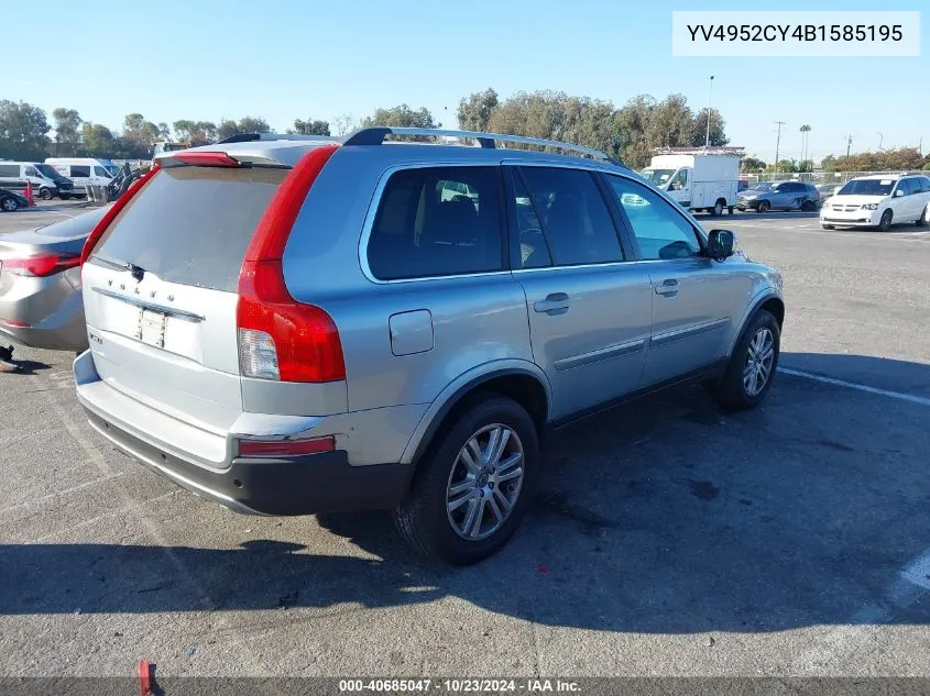 2011 Volvo Xc90 3.2 VIN: YV4952CY4B1585195 Lot: 40685047