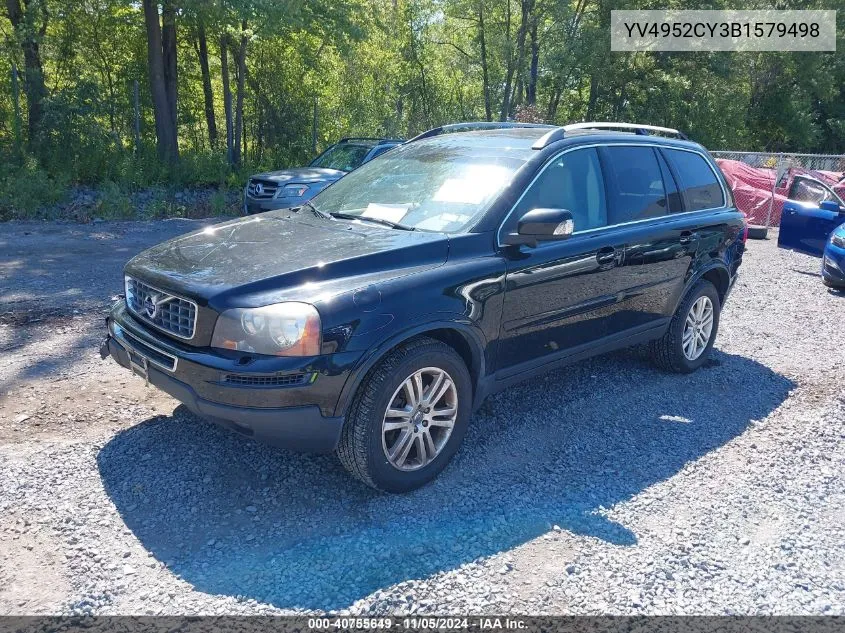 2011 Volvo Xc90 3.2 VIN: YV4952CY3B1579498 Lot: 40755649