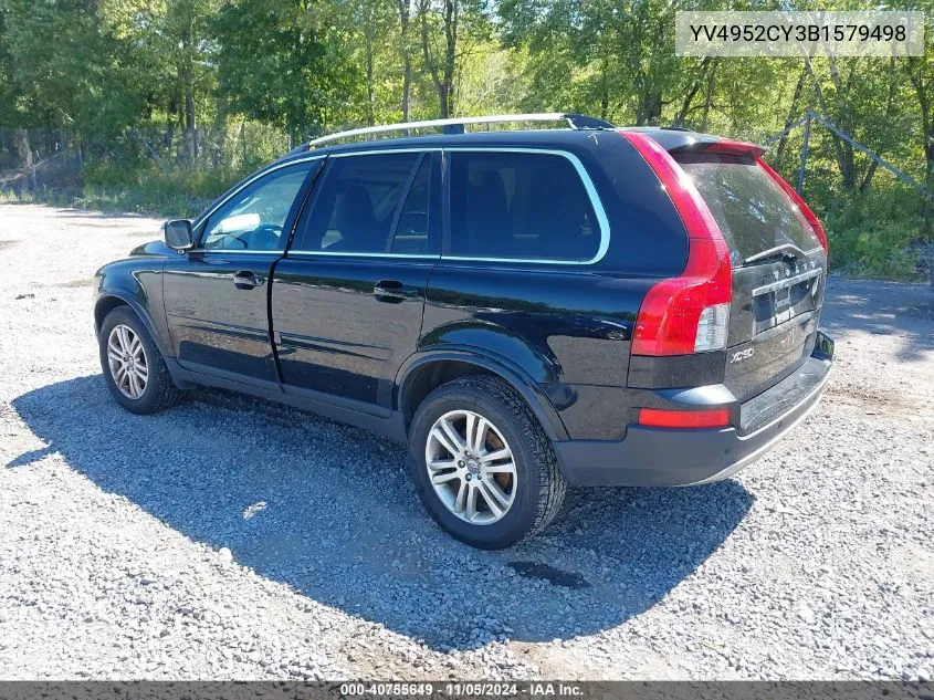 2011 Volvo Xc90 3.2 VIN: YV4952CY3B1579498 Lot: 40755649