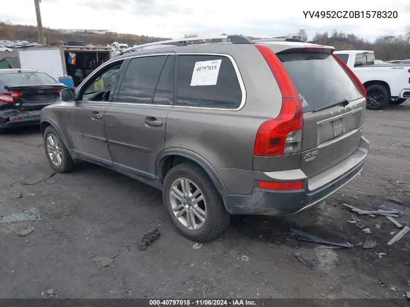 2011 Volvo Xc90 3.2 VIN: YV4952CZ0B1578320 Lot: 40797015