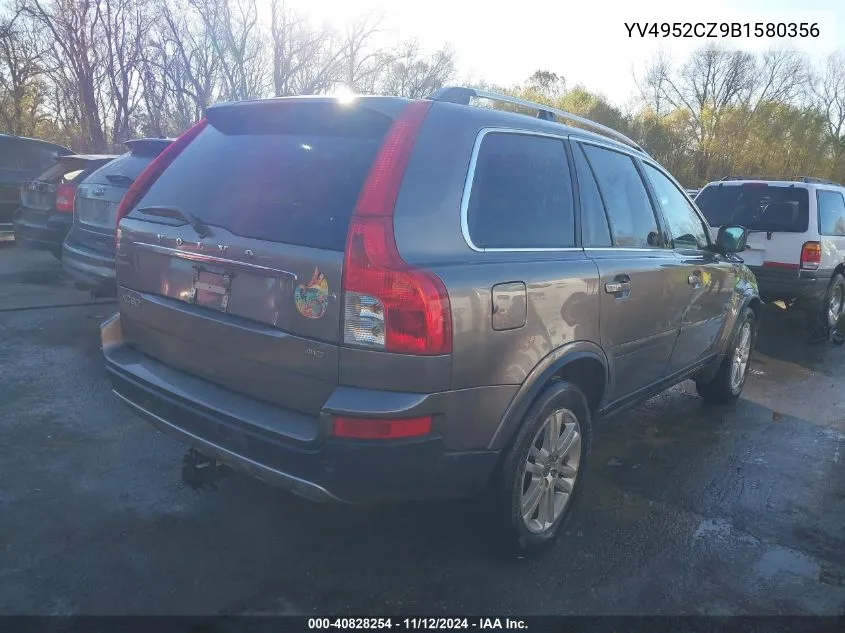 2011 Volvo Xc90 3.2 VIN: YV4952CZ9B1580356 Lot: 40828254