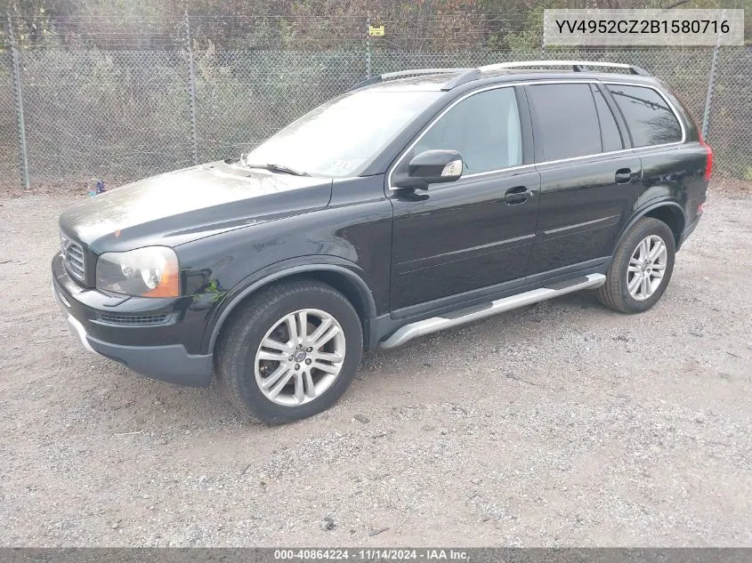 2011 Volvo Xc90 3.2 VIN: YV4952CZ2B1580716 Lot: 40864224