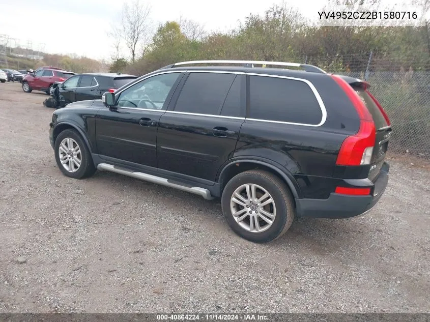 2011 Volvo Xc90 3.2 VIN: YV4952CZ2B1580716 Lot: 40864224