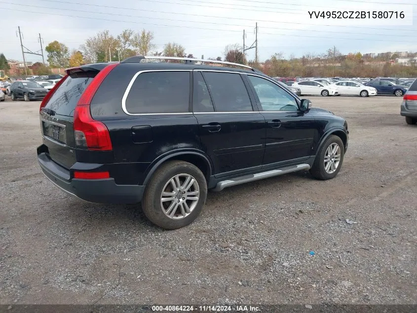 2011 Volvo Xc90 3.2 VIN: YV4952CZ2B1580716 Lot: 40864224