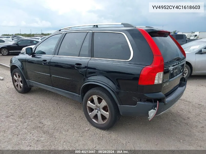 2012 Volvo Xc90 3.2/3.2 Platinum/3.2 Premier Plus VIN: YV4952CY4C1618603 Lot: 40213087