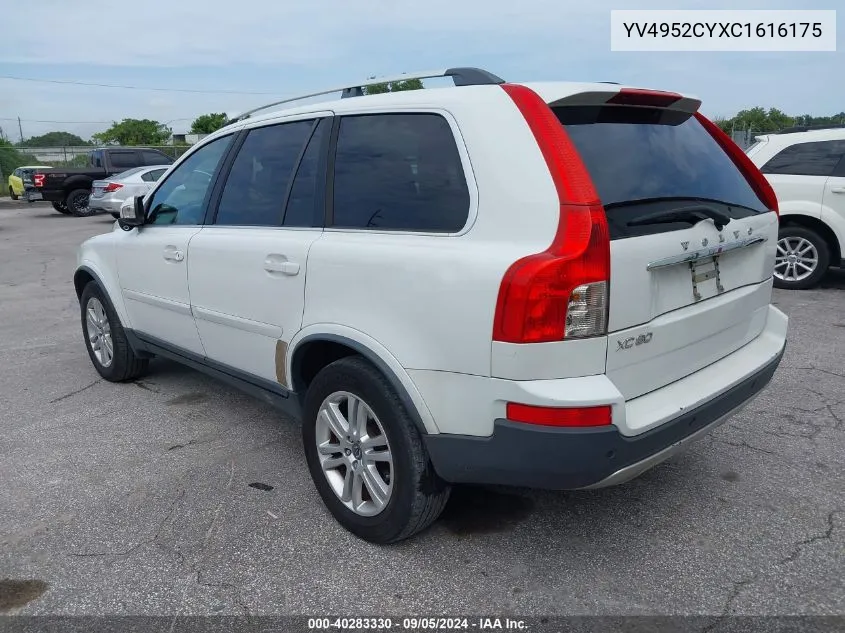 2012 Volvo Xc90 3.2 VIN: YV4952CYXC1616175 Lot: 40283330