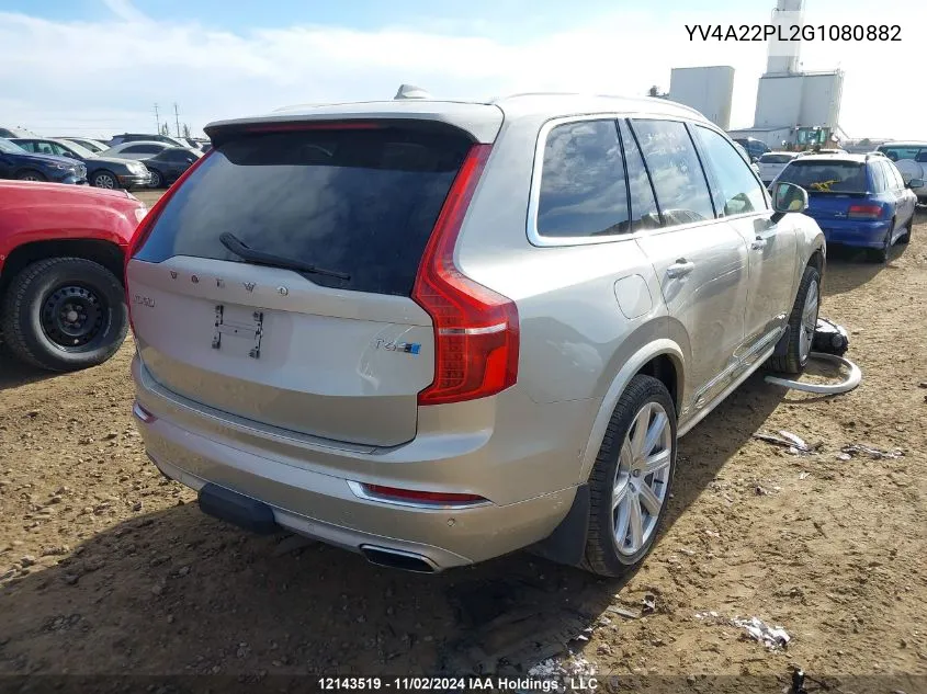 2016 Volvo Xc90 VIN: YV4A22PL2G1080882 Lot: 12143519