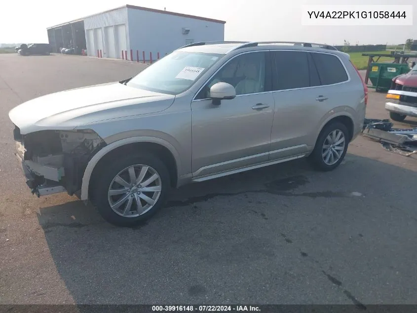 2016 Volvo Xc90 T6 Momentum VIN: YV4A22PK1G1058444 Lot: 39916148