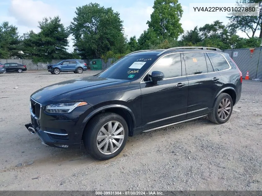 2016 Volvo Xc90 T6 Momentum VIN: YV4A22PK9G1027880 Lot: 39931984