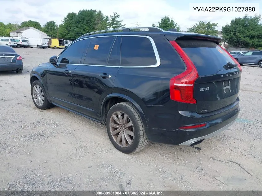 2016 Volvo Xc90 T6 Momentum VIN: YV4A22PK9G1027880 Lot: 39931984