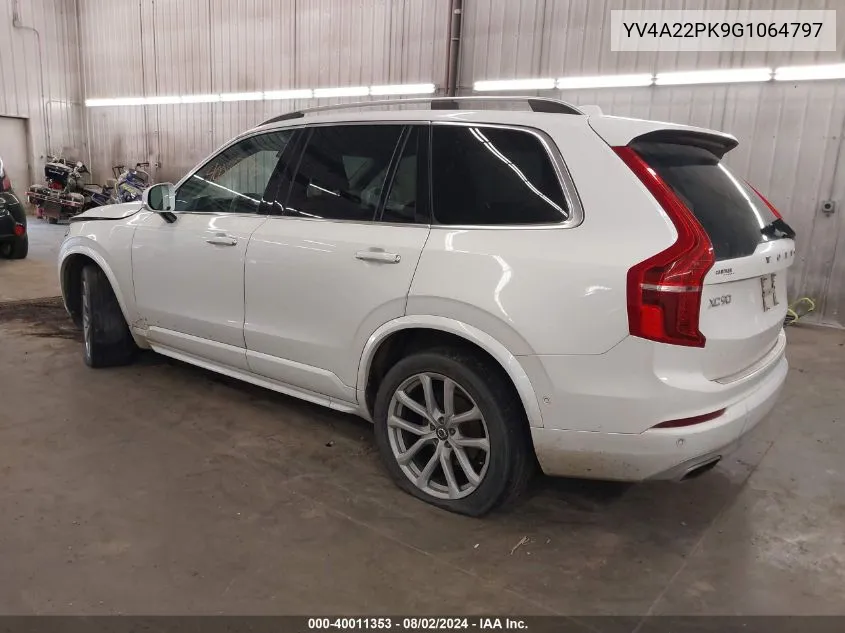 2016 Volvo Xc90 T6 Momentum VIN: YV4A22PK9G1064797 Lot: 40011353