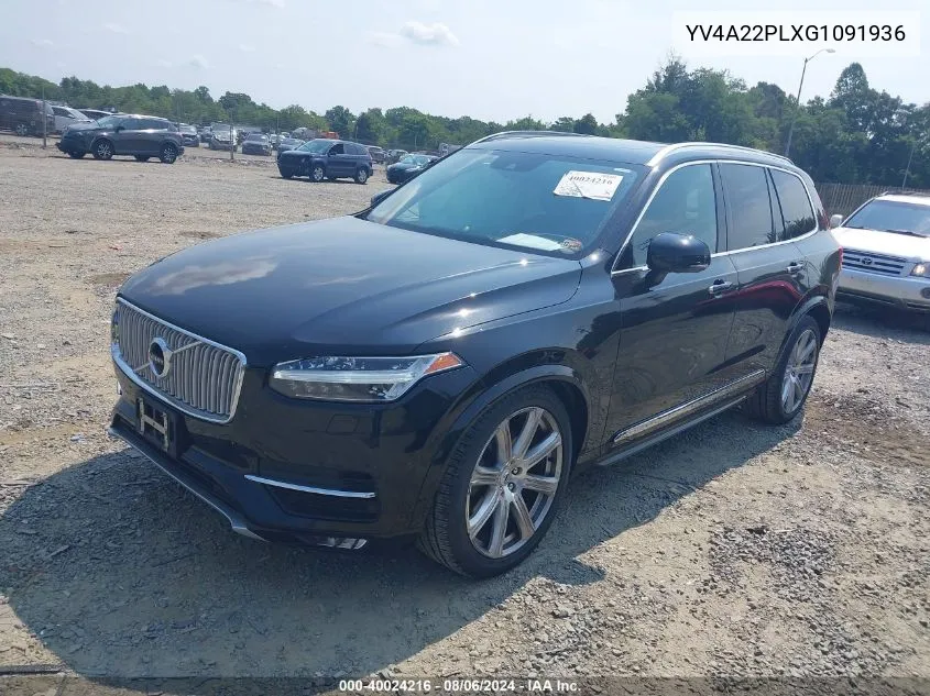 2016 Volvo Xc90 T6 Inscription VIN: YV4A22PLXG1091936 Lot: 40024216