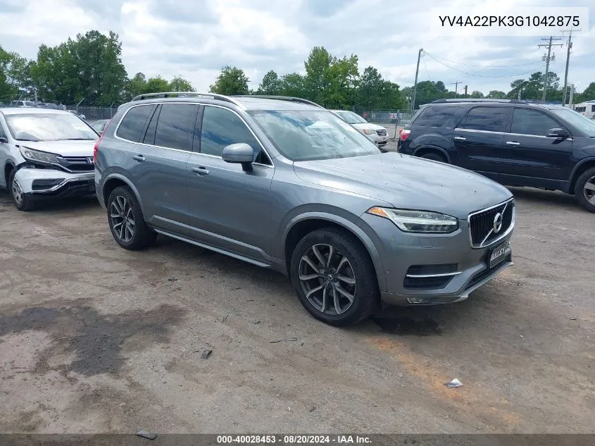 YV4A22PK3G1042875 2016 Volvo Xc90 T6 Momentum