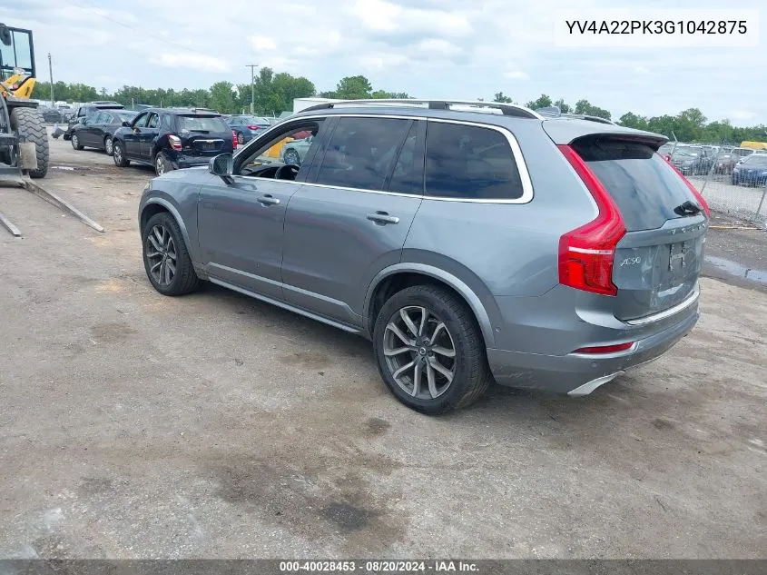 YV4A22PK3G1042875 2016 Volvo Xc90 T6 Momentum