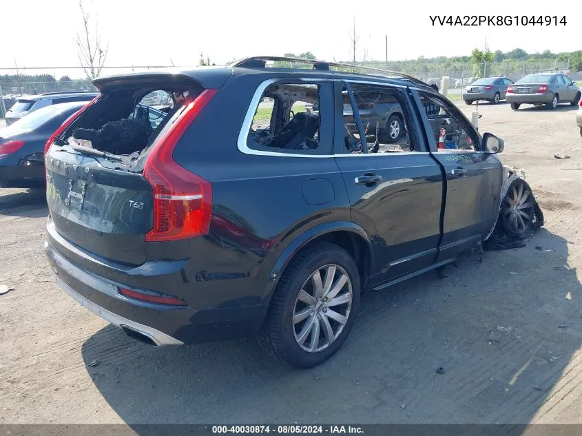 2016 Volvo Xc90 T6 Momentum VIN: YV4A22PK8G1044914 Lot: 40030874