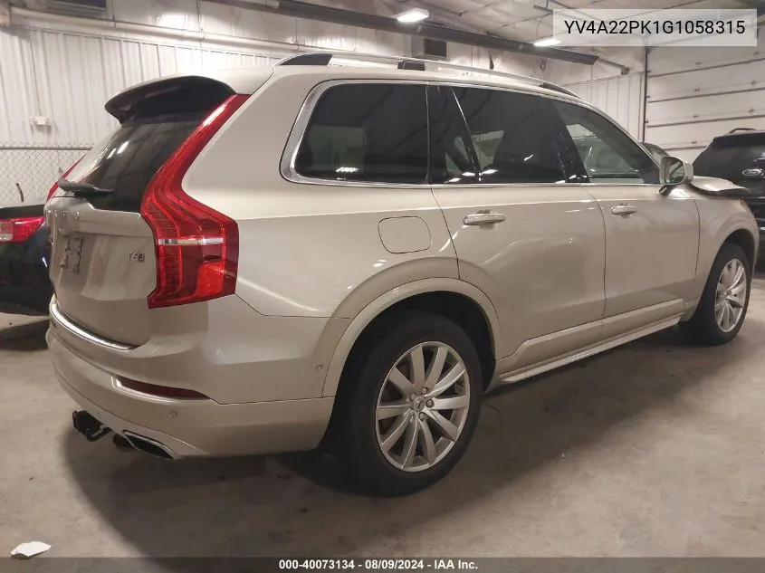 YV4A22PK1G1058315 2016 Volvo Xc90 T6 Momentum