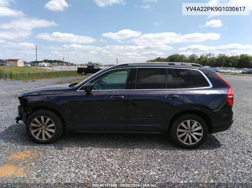 2016 Volvo Xc90 T6 Momentum VIN: YV4A22PK9G1030617 Lot: 40151659