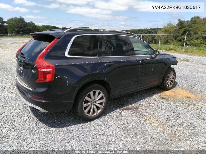 2016 Volvo Xc90 T6 Momentum VIN: YV4A22PK9G1030617 Lot: 40151659