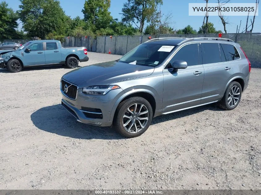 2016 Volvo Xc90 T6 Momentum VIN: YV4A22PK3G1058025 Lot: 40193337