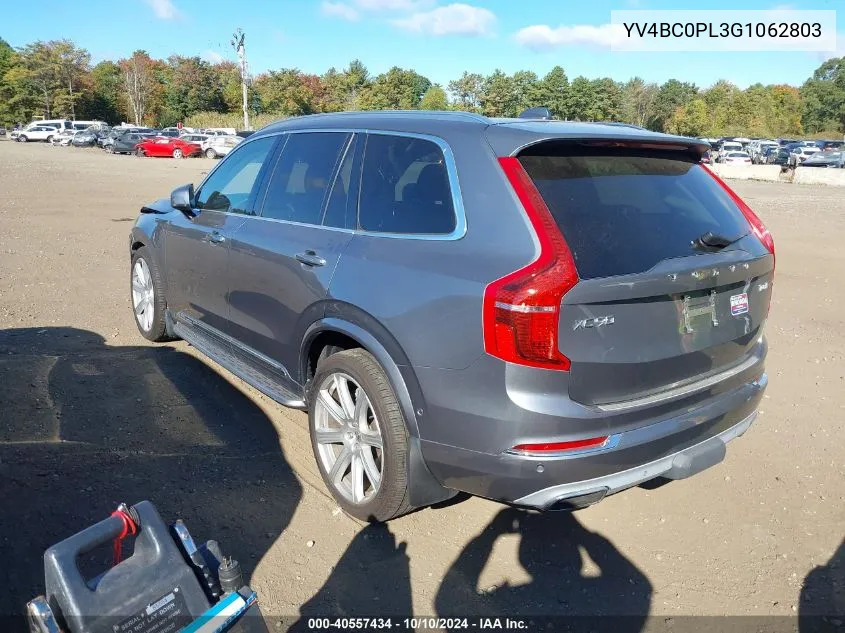 2016 Volvo Xc90 Hybrid T8 Inscription VIN: YV4BC0PL3G1062803 Lot: 40557434