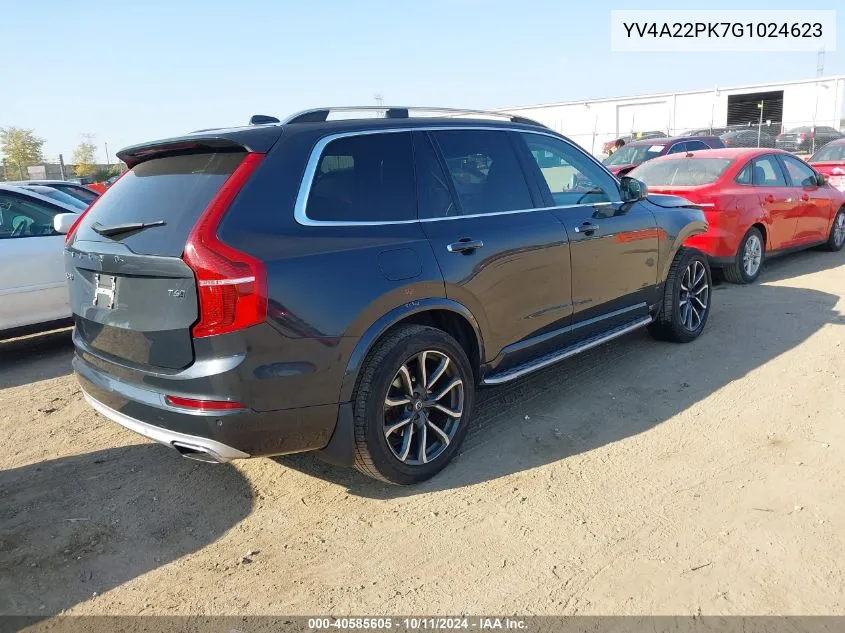 2016 Volvo Xc90 T6 Momentum VIN: YV4A22PK7G1024623 Lot: 40585605