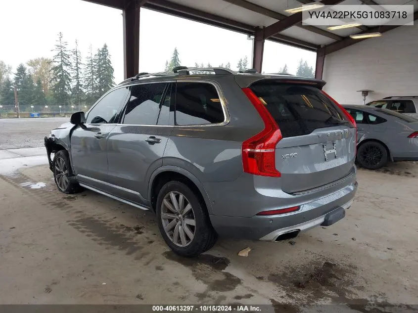 2016 Volvo Xc90 T6 Momentum VIN: YV4A22PK5G1083718 Lot: 40613297