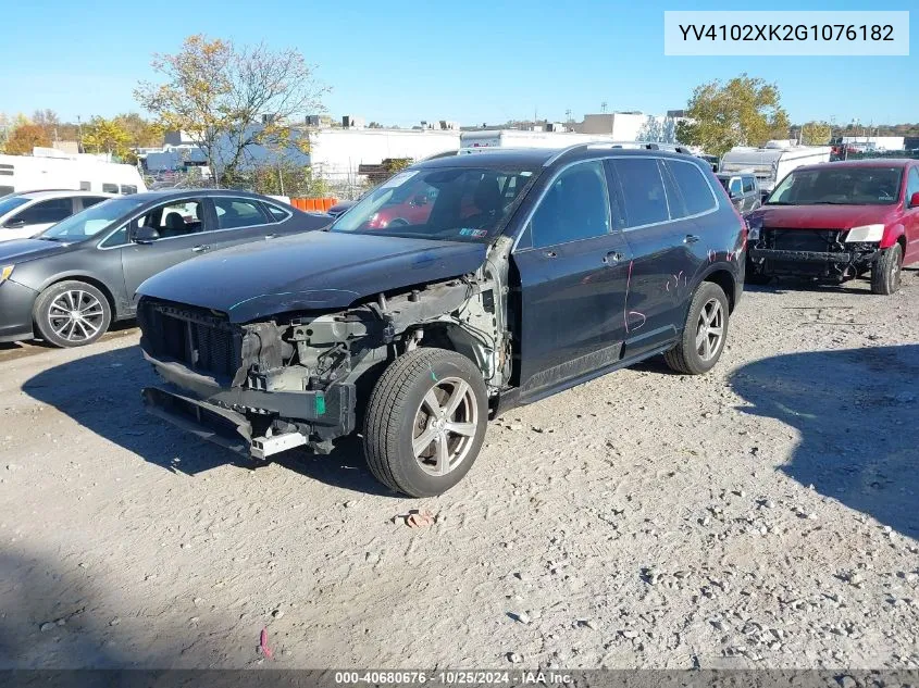 2016 Volvo Xc90 T5 Momentum VIN: YV4102XK2G1076182 Lot: 40680676