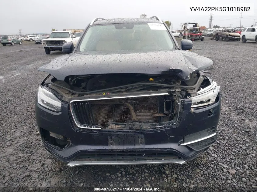 YV4A22PK5G1018982 2016 Volvo Xc90 T6 Momentum