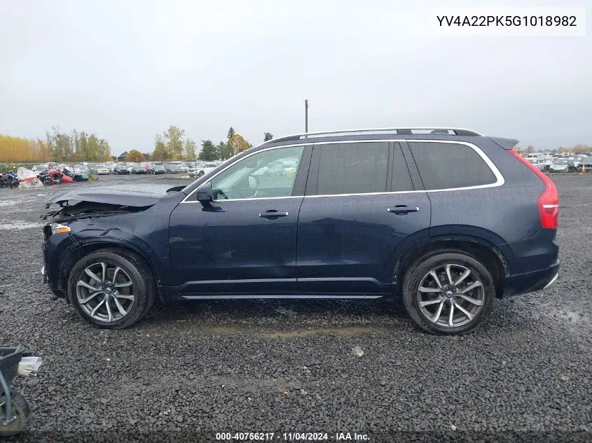 YV4A22PK5G1018982 2016 Volvo Xc90 T6 Momentum