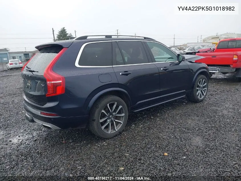 YV4A22PK5G1018982 2016 Volvo Xc90 T6 Momentum