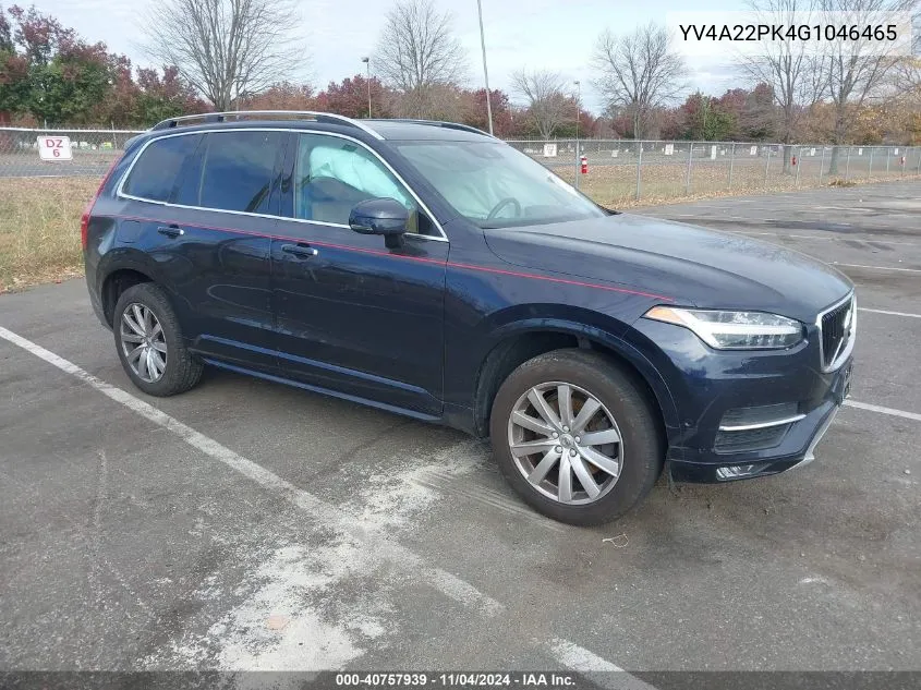 2016 Volvo Xc90 T6 Momentum VIN: YV4A22PK4G1046465 Lot: 40757939