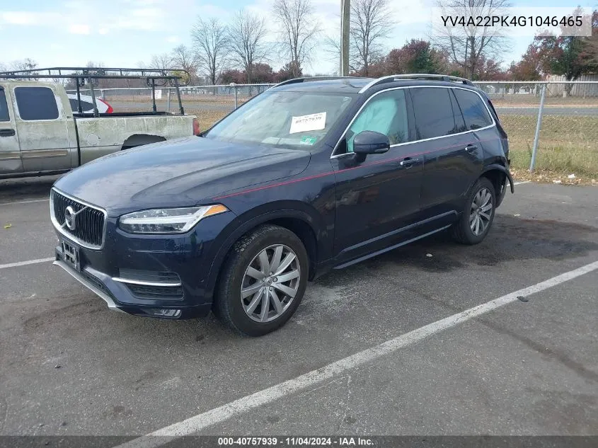 YV4A22PK4G1046465 2016 Volvo Xc90 T6 Momentum