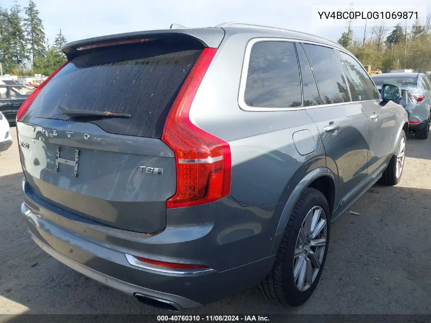 2016 Volvo Xc90 Hybrid T8 Inscription VIN: YV4BC0PL0G1069871 Lot: 40760310